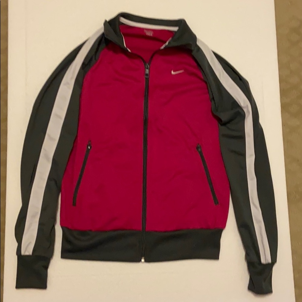 HOST PICK Nike pink gray white zipper jacket M